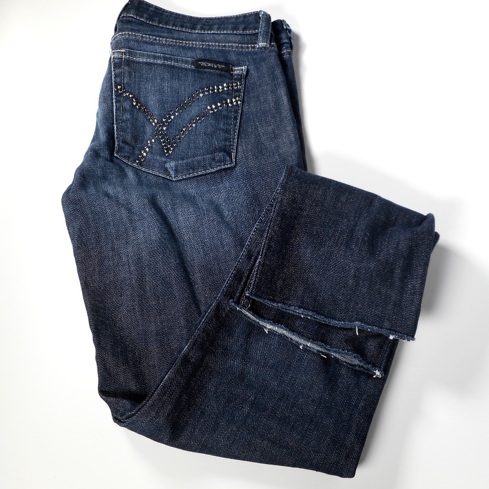 William Rast Ultra Skinny Sz 30 Raw Hem Jerri Blue Jeans Denim